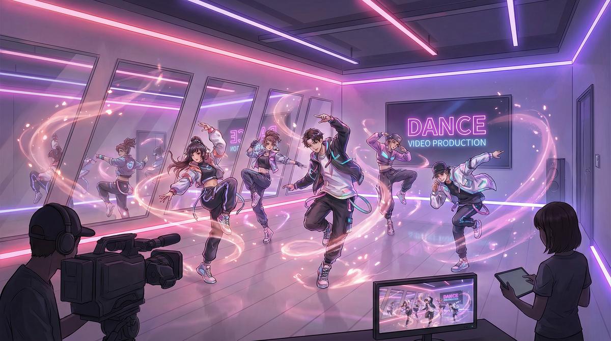 蜜芽舞蹈视频拍摄现场